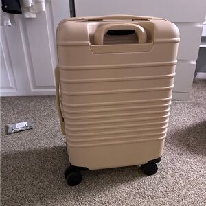 Beis Carry on Roller Luggage in Beige